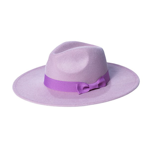 Phoenix Wide Brim Ribbon Fedora Hat