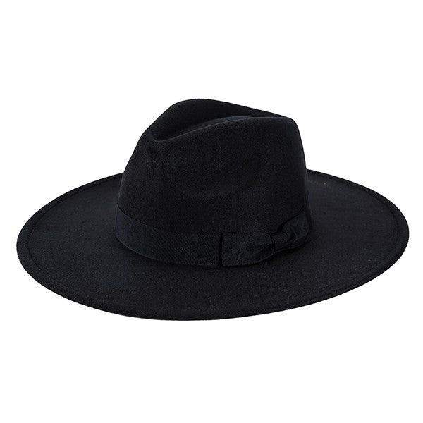 Phoenix Wide Brim Ribbon Fedora Hat