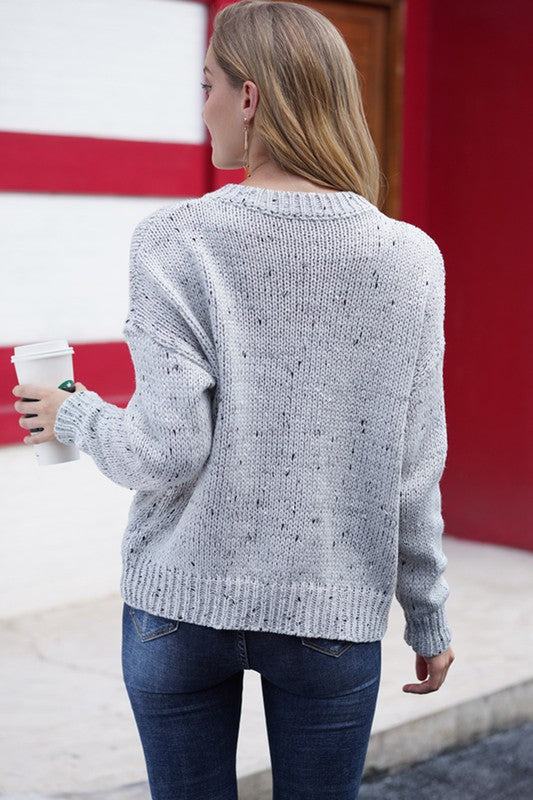 Grey & Black Speckled Sweater