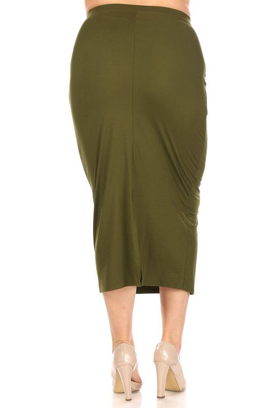 Simply Chic Midi Pencil Skirt Plus