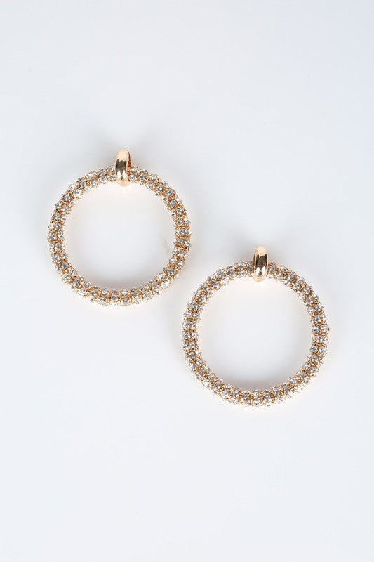 Day N Nite Rhinestone Hoop Earrings