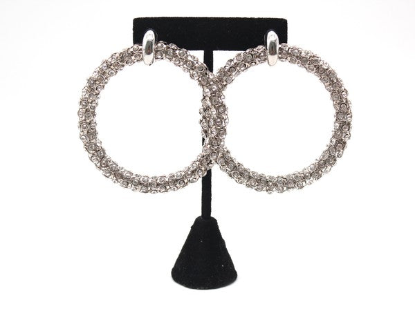 Day N Nite Rhinestone Hoop Earrings