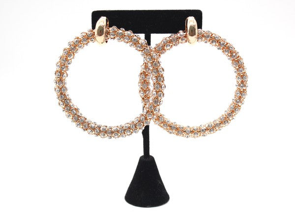 Day N Nite Rhinestone Hoop Earrings