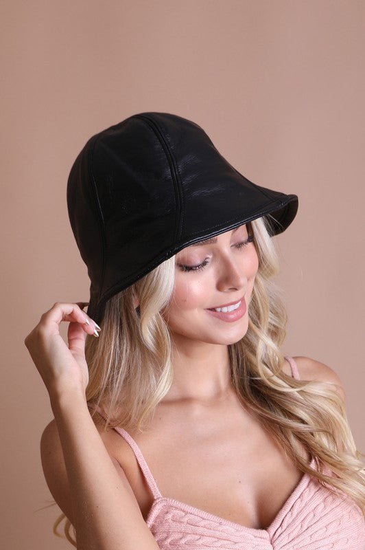 Karla Faux Leather Bucket Hat