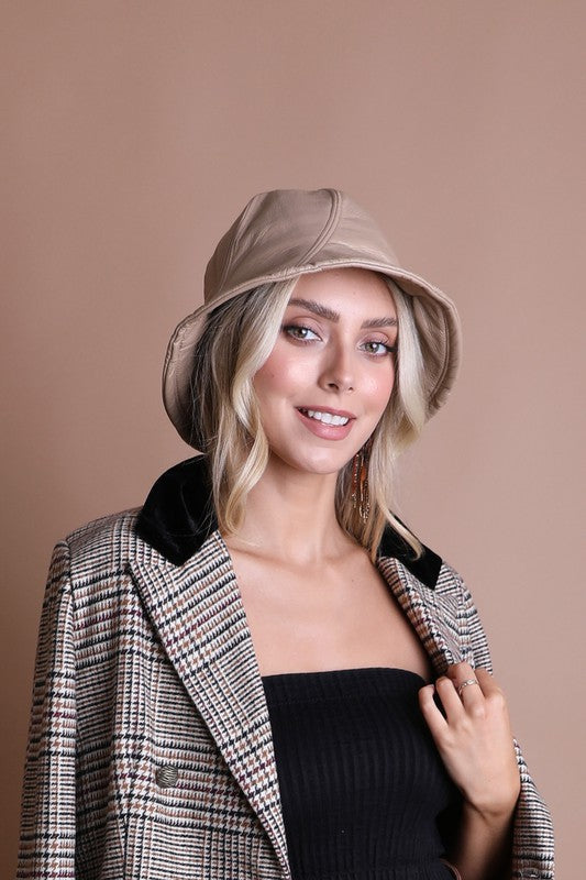 Karla Faux Leather Bucket Hat