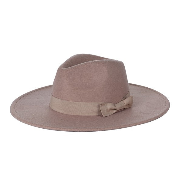 Phoenix Wide Brim Ribbon Fedora Hat