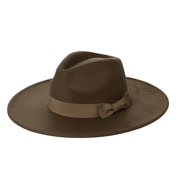 Phoenix Wide Brim Ribbon Fedora Hat