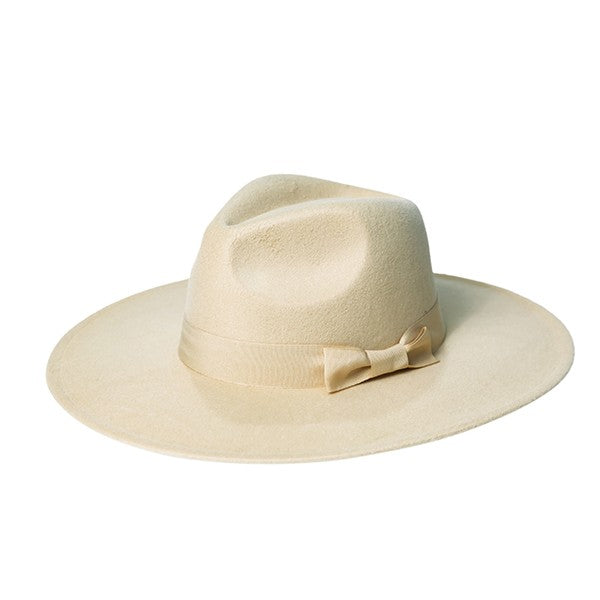 Phoenix Wide Brim Ribbon Fedora Hat