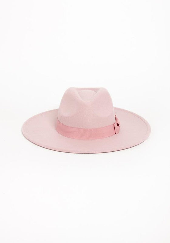 Phoenix Wide Brim Ribbon Fedora Hat