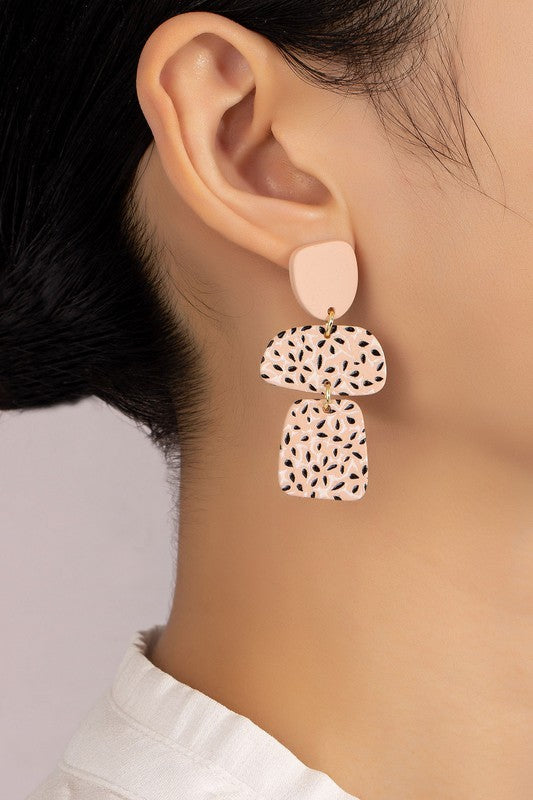 Minimal Floral Acrylic Earrings