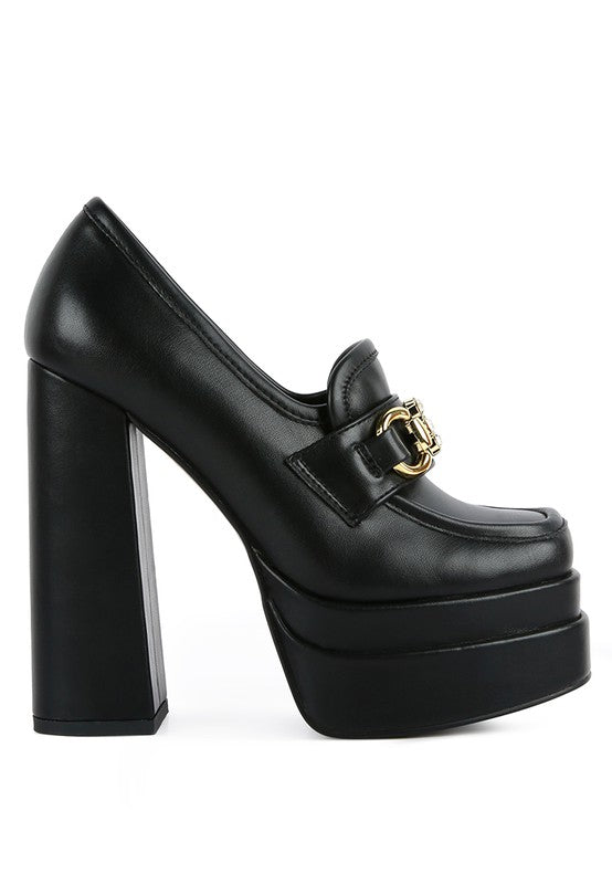 Bratty Girl High Block Heeled Jewel Loafers