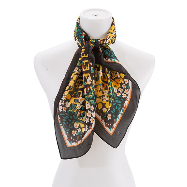 Painterly Florals Silk Scarf