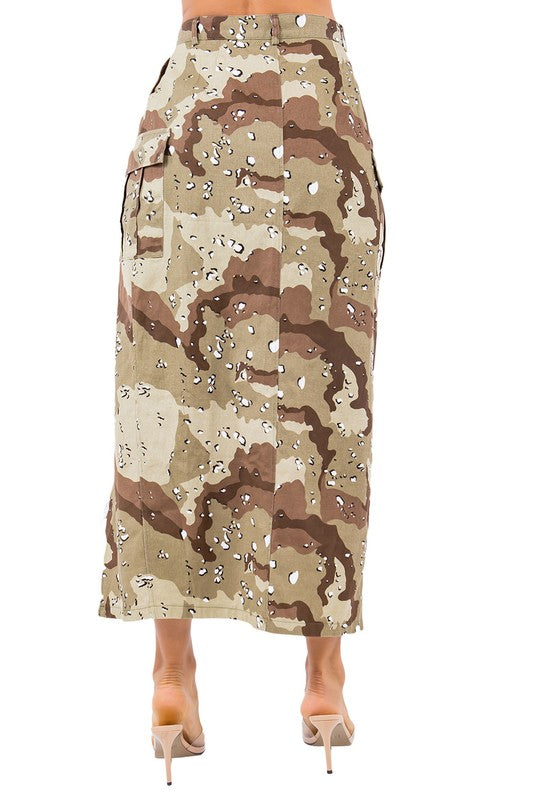 Desert Camo Maxi Skirt