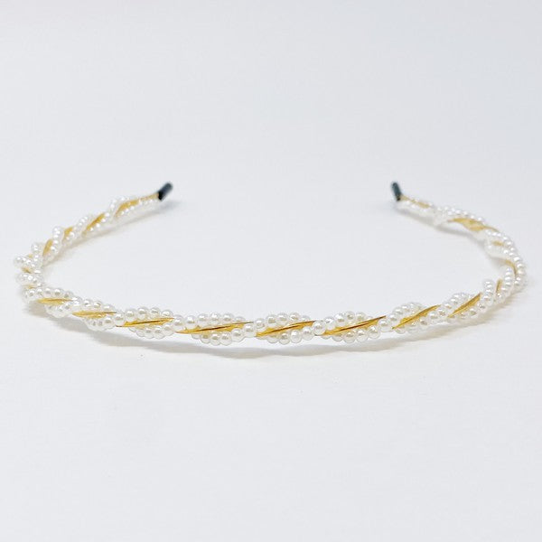 Delicate Pearl Headband Set