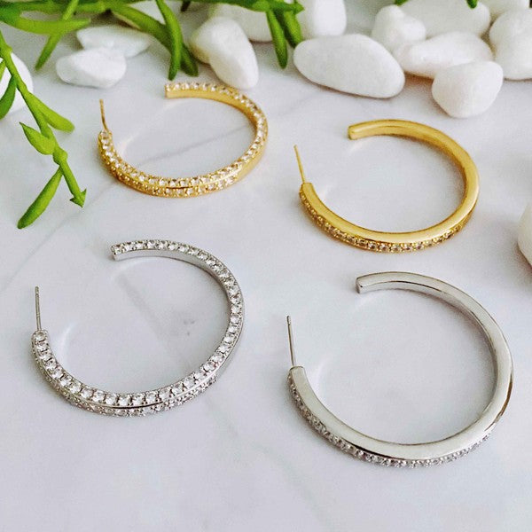 Plain Or Shine Hoop Earrings