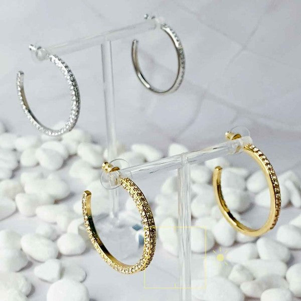 Plain Or Shine Hoop Earrings