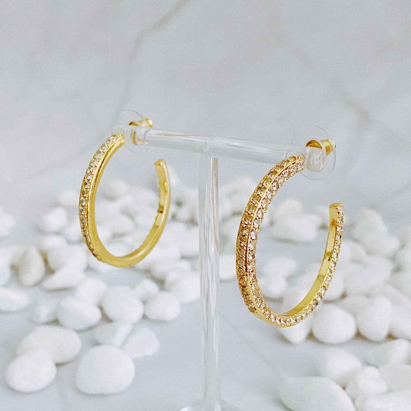 Plain Or Shine Hoop Earrings