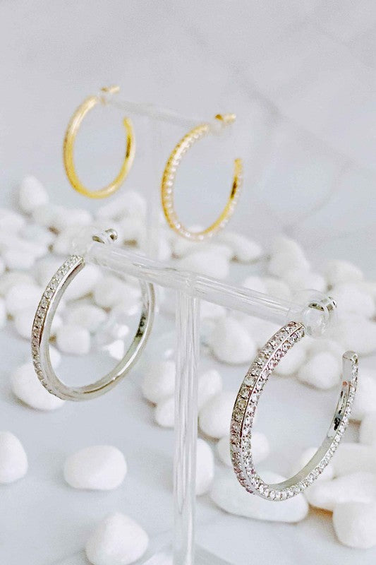 Plain Or Shine Hoop Earrings