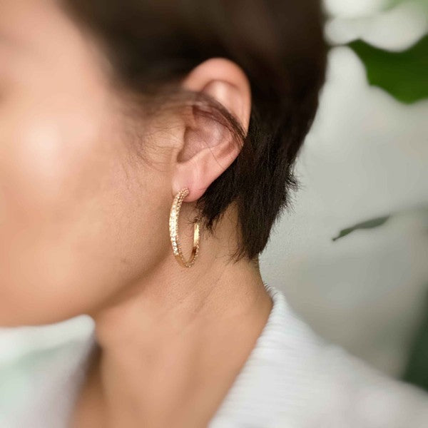 Plain Or Shine Hoop Earrings