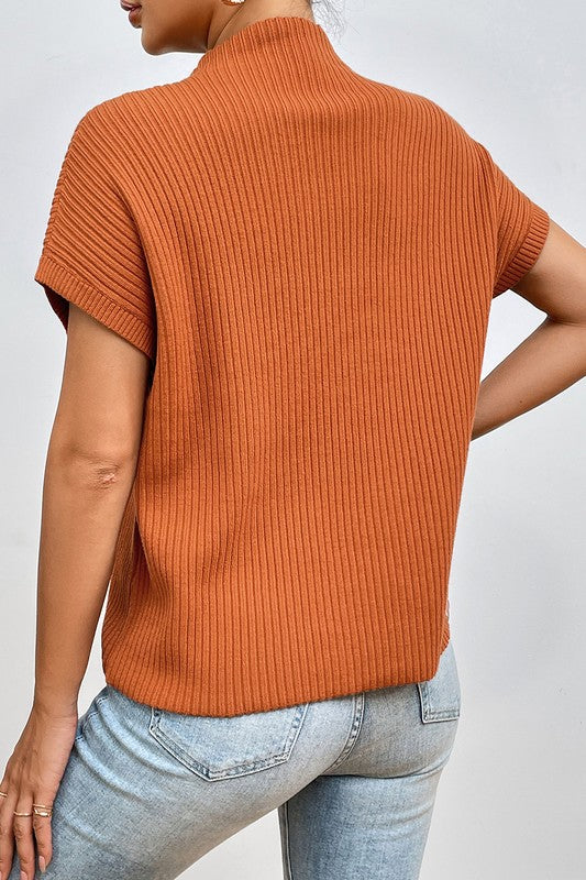 Liya Patch Pocket Ribbed Knit Sweater