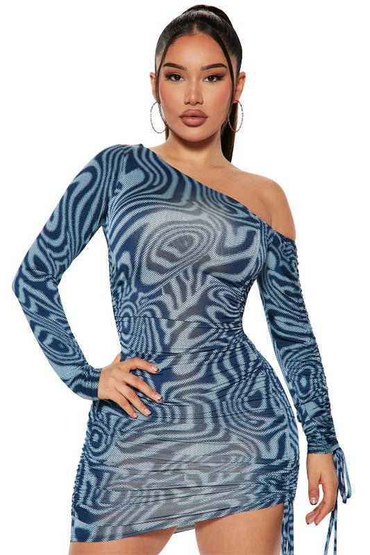 Zahra Abstract Mini Dress