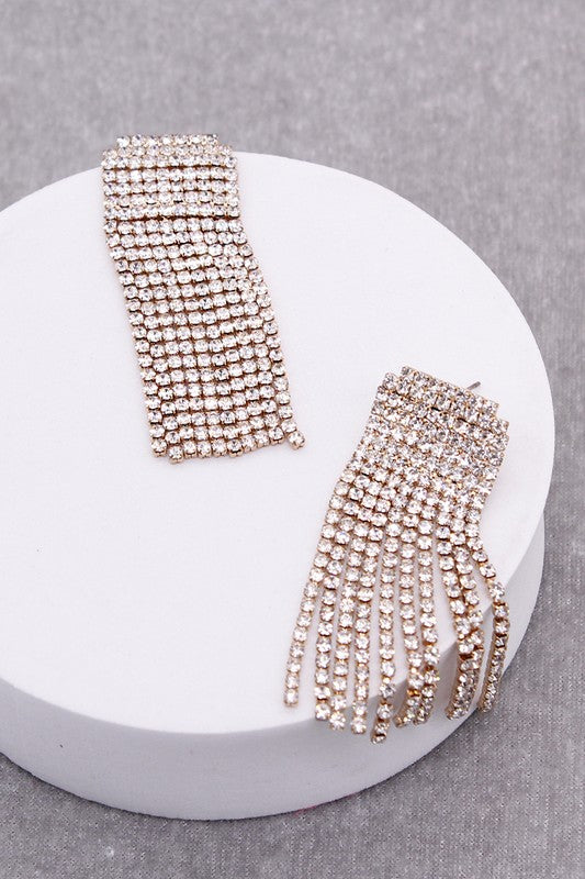 The Ritz Tassel Rhinestone Earrings