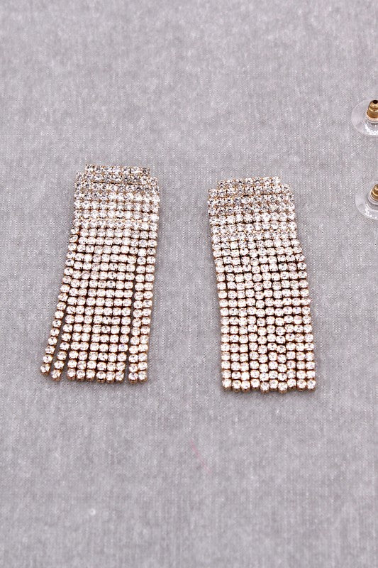 The Ritz Tassel Rhinestone Earrings