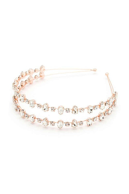 Marlee Crystal Double Row Headband