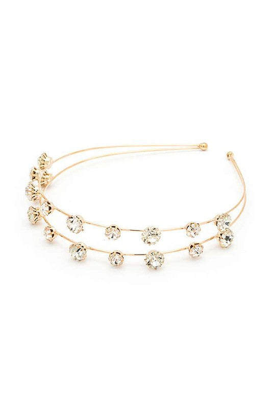 Anne Crystal Double Row Headband