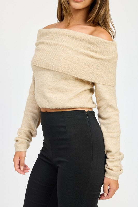 Daphne Off The Shoulder Sweater Top