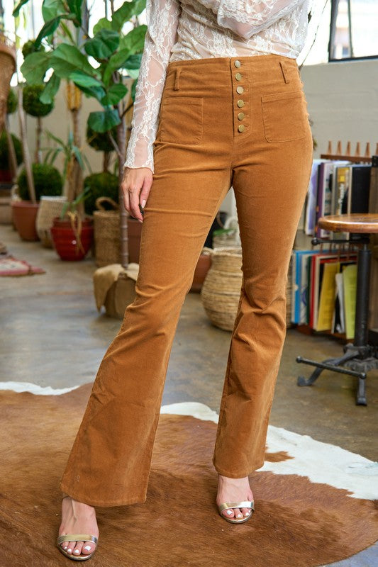 Kiely Corduroy Flare Pants Plus