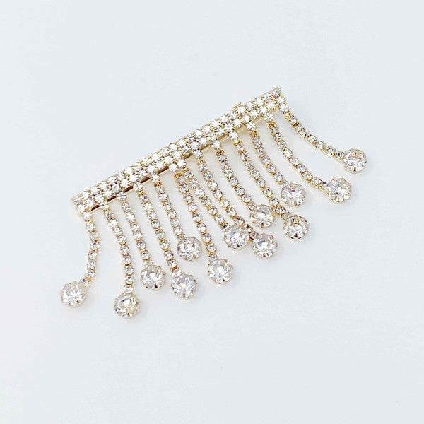 Sparkling Cascade Rhinestone Hair Clip