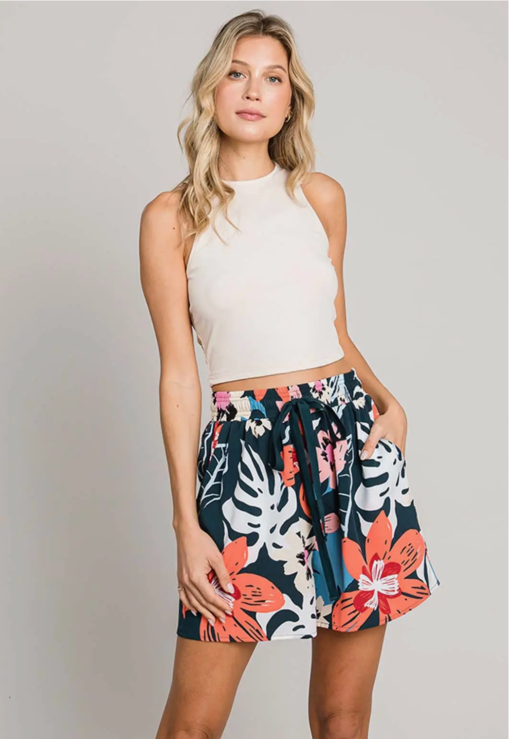 Dark Tropics Printed Shorts