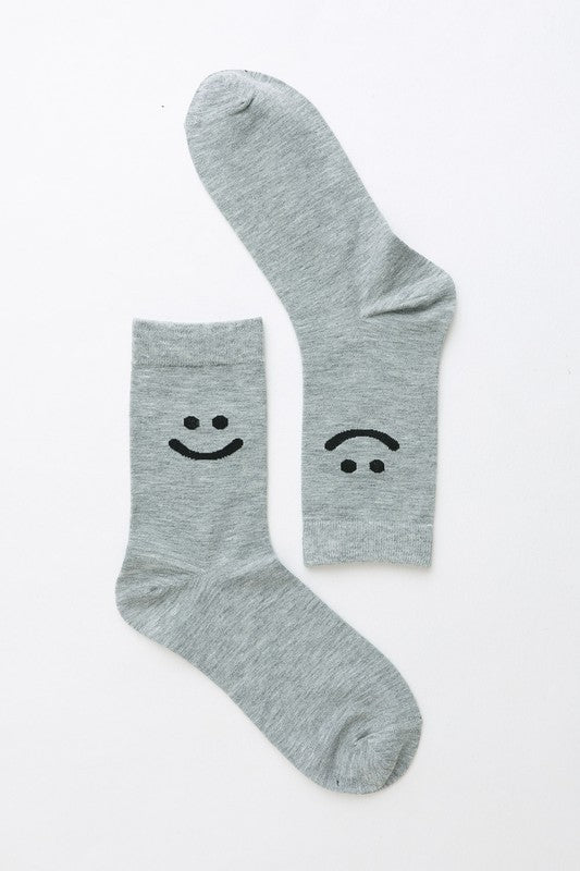 Smiley Face Crew Socks