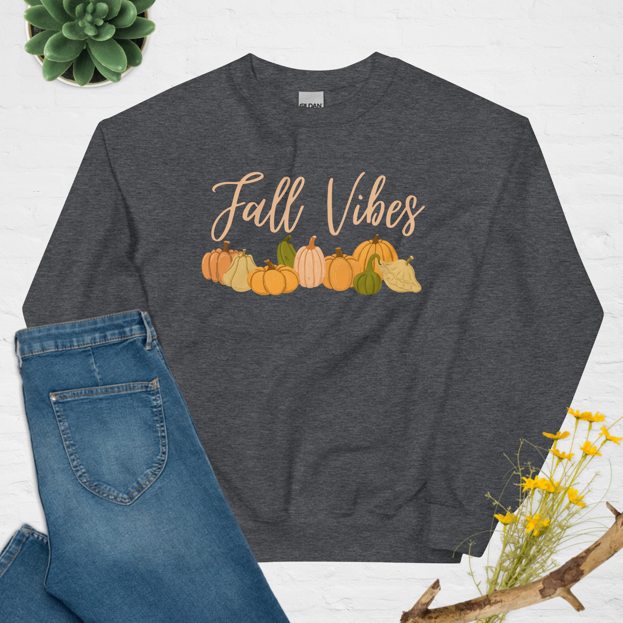 Pumpkin Patch Fall Vibes Tan Unisex Graphic Sweatshirt